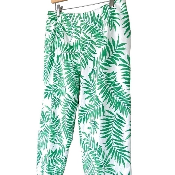 Talbots cropped pants, high waisted, in π―  cotton, tropical print - Picture 4 of 14